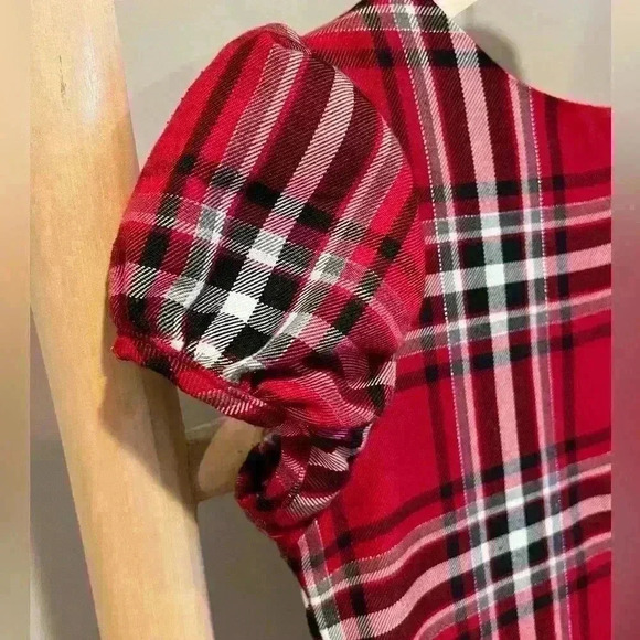 ✨Bonnie Jean size 10 holiday plaid dress - Picture 5 of 8